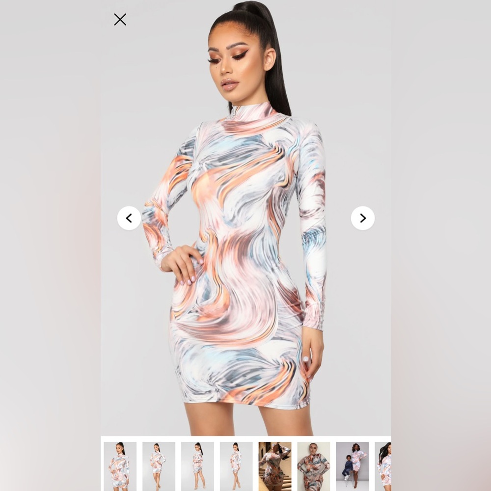 Stormy Weather Mini Dress - Multi